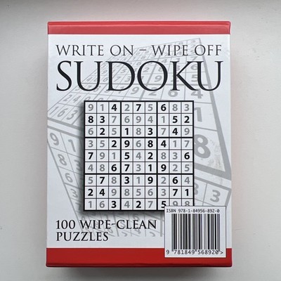 Sudoku 100 Write On Wipe Off Puzzles NEU 