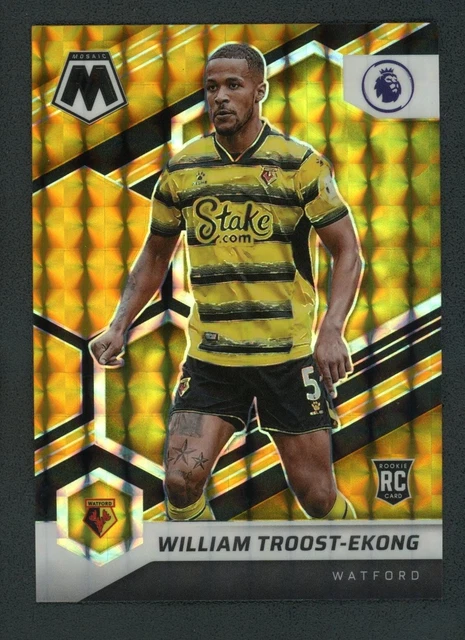 2021-22 WILLIAM TROOST EKONG 1/8 PANINI MOSAIC PREMIER LEAGUE GOLD ROOKIE RC #50