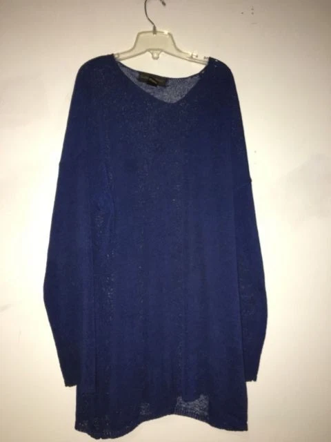 Classiques Entier Size L Navy Blue Sweater Women Stylish RN 56665