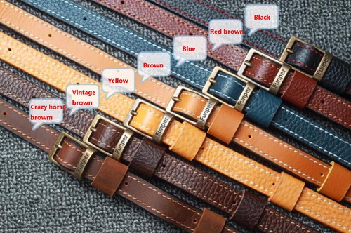 Adjustable Genuine Leather Shoulder Neck Strap for Camera Half Case Cover Bag - Picture 8 of 11