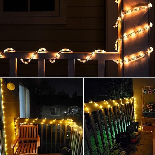 50/100 LED Solar Fairy String Lights Rope Tube Strips Outdoor Garden Party Decor - Picture 15 of 30