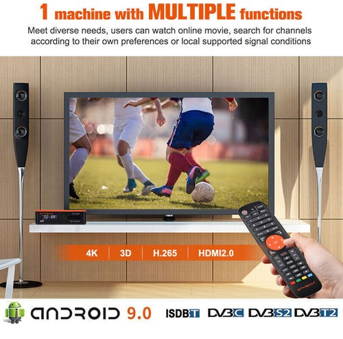 4K UHD Android Satelliten/Kabel/Terrestrischer DVB TV SAT 4:2:2 Receiver 5G WLAN - Picture 6 of 10