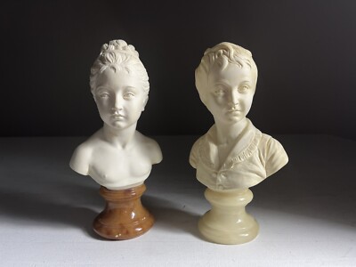 Set of 2 Sculptures By Professor Giuseppe G Bessi Studio Italy 8 inch