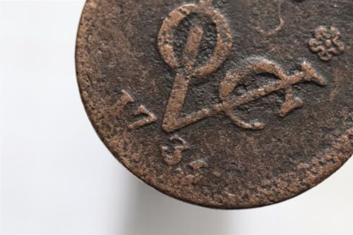 🧠🇮🇩 NETHERLANDS INDIES VOC DUIT 1735 WEST FRIESLAND SCH. 216 B66 #Z7709 - Picture 2 of 3