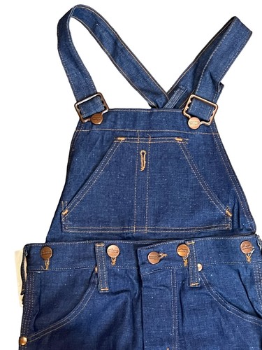 NOS Vtg 70s S Womens Denim Jeans Wrangler Removeable Bib Overalls Pants Jumpsuit - Picture 21 of 22