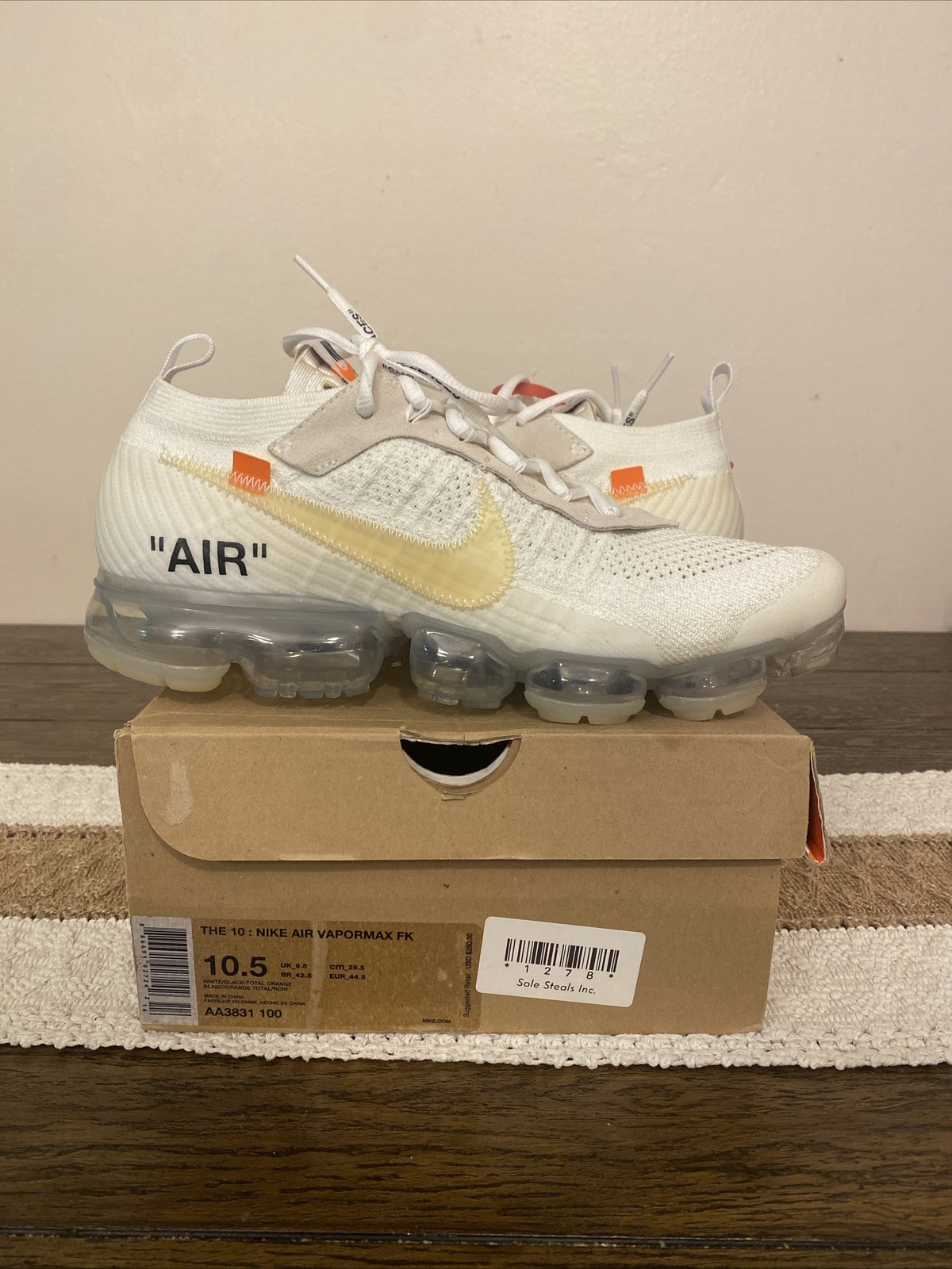 OFF WHITE X NIKE Taglia 10 5 Nike bianco sporco x Air VaporMax parte 2