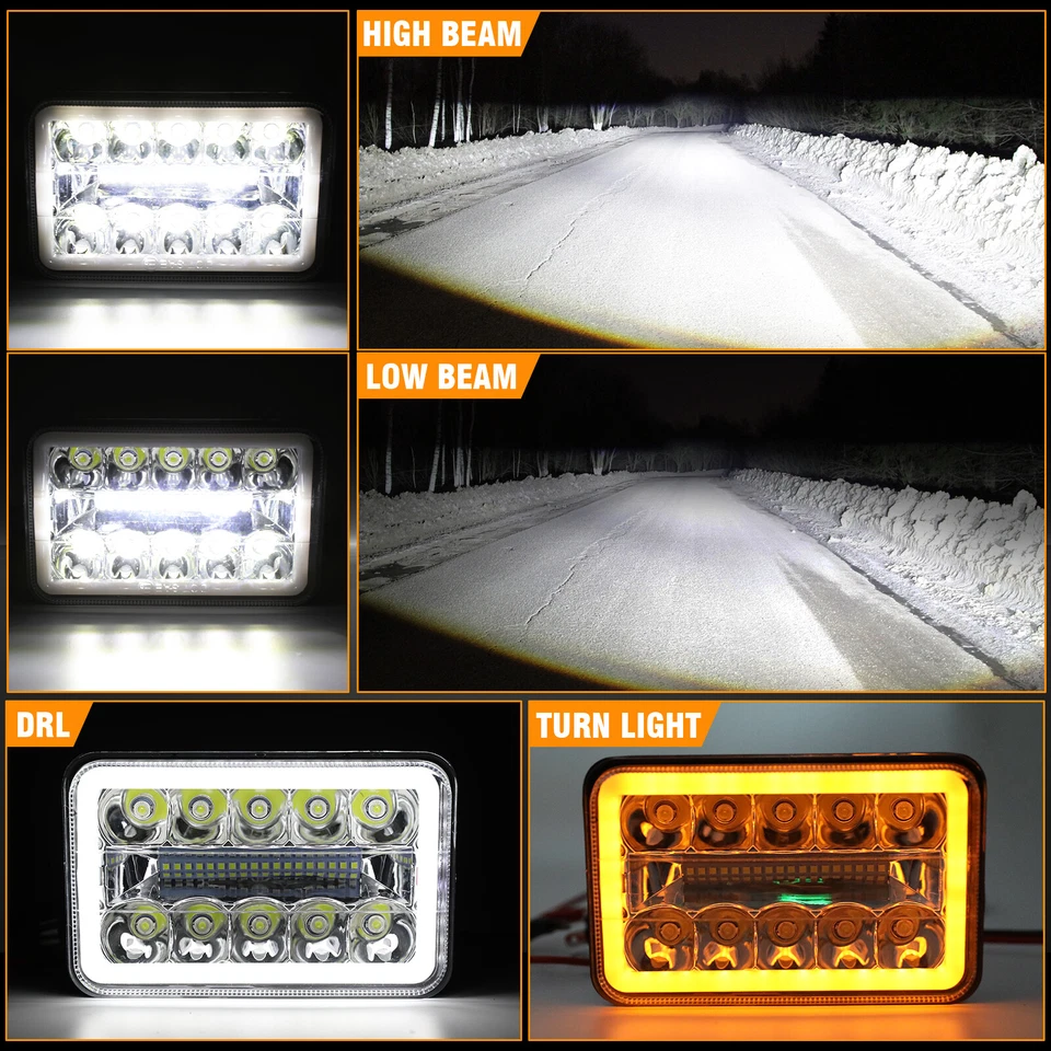 Actualización de 2 faros LED 4x6 para quitanieves BLIZZARD 680LT 720LT 810 Foto 3 de 4