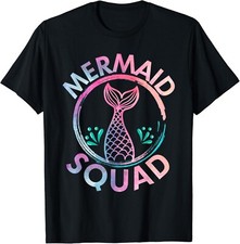 Mermaid Birthday Squad Party Matching Womens Gift Unisex T-Shirt