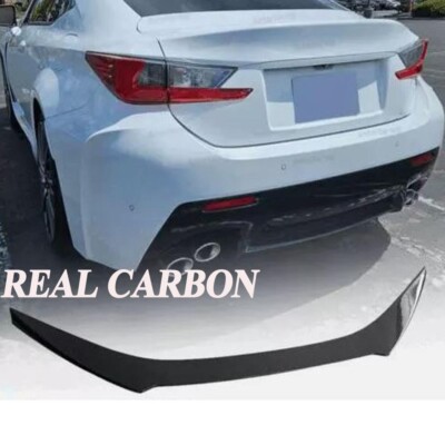 Real Carbon Rear Trunk Spoiler High Kick Wing For Lexus Rc F Rcf 2015-2018