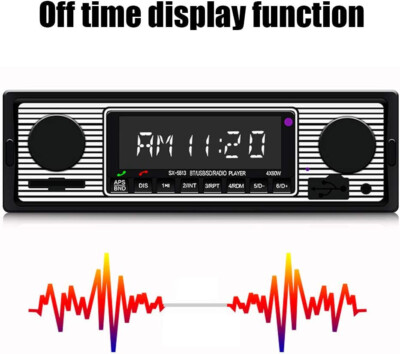 Car MP3 Player,ERYUE BT Vintage Radio MP3 Player Stereo USB AUX Car Stereo Audio