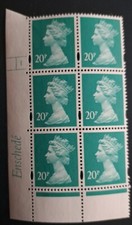 GB UM DEFINITIVE MACHIN CYL BLOCK 20p Y1684 Perf RE Cyl 1 NoDot 14.12.93