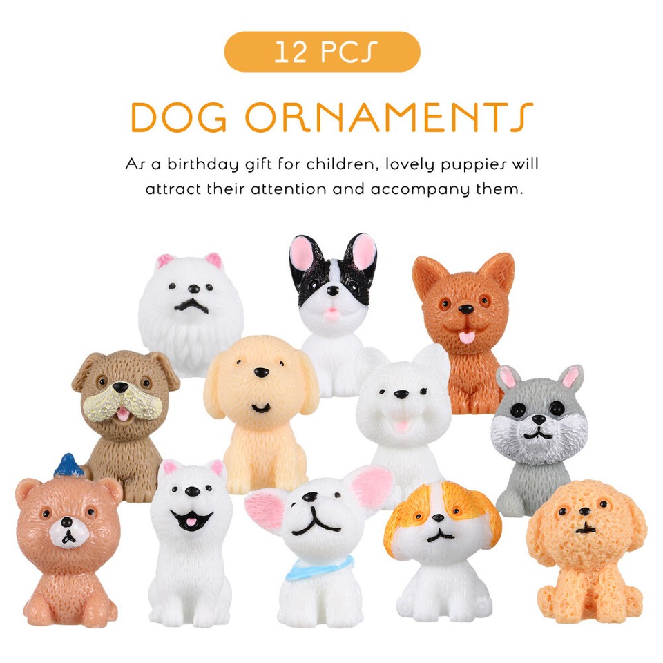 12 Pcs Puppy Figurines Dog Decor Statue Home Toys Dogs Craft eBay