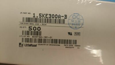 (10 PCS) 1.5KE300A-B LITTELFUSE TVS DIODE 256VWM 414VC DO201 ROHS