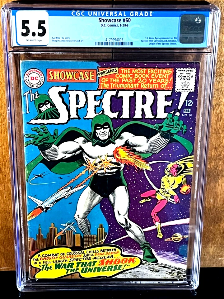 First Appearance THE SPECTRE 1 Showcase 60 CGC Lot DC 1966 1967 Silver  Age 1st - Image 2 of 4
