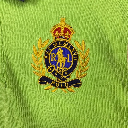 Polo Ralph Lauren Pastel Colorblock Polo Shirt Large Crest Logo 15 Size L 14-16 - Picture 2 of 8