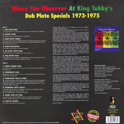 Niney The Observer At King Tubby's (Dub Plate Specials 1973