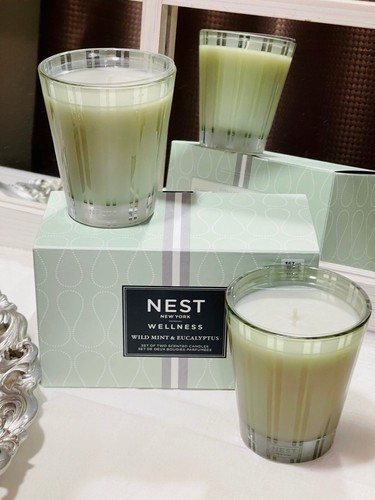 Nest Fragrances Wild Mint & Eucalyptus Set of 2 DUO 8oz - Picture 2 of 4