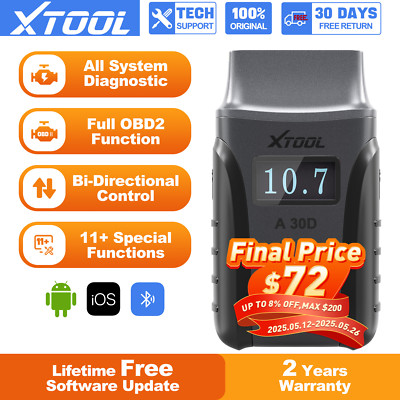 XTOOL Anyscan A30D OE Full System Diagnostic Tool, Lifetime Free Update