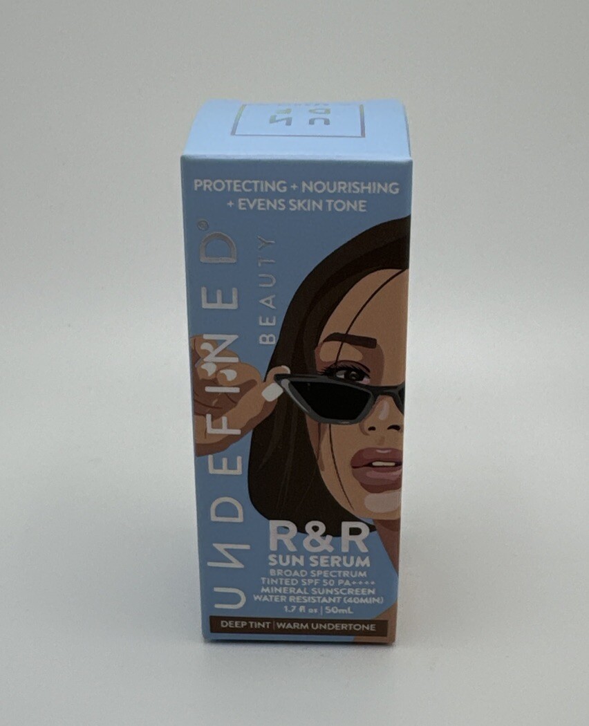 Undefined Beauty R&R Sun Serum Broad Spectrum SPF 50 ~ DEEP TINT ~ 1.7 ...