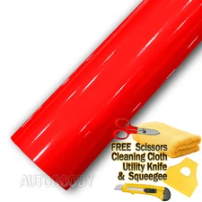 48" x 60" Super Gloss Red Vinyl Film Wrap Sticker Air Bubble Free 4ft x 5ft
