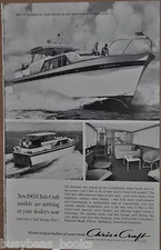 1962 CHRIS-CRAFT advertisement, Chris Craft 52ft Constellation cabin cruiser