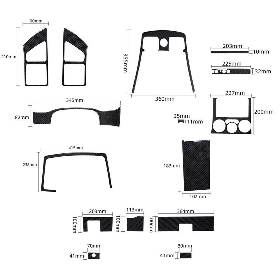 Cubierta de tablero delantero de fibra de carbono (4x4) 15* para Colorado 2004-12/Canyon 2005-12 Foto 2 de 4