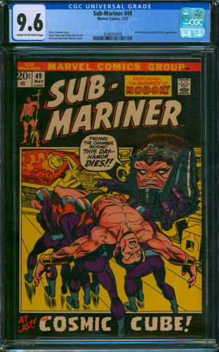 The Sub-Mariner #49 🌟 CGC 9.6 🌟 Doctor Doom Cosmic Cube Marvel Comic 1972