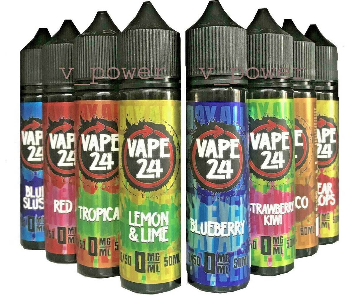 VAPE 24 E-Liquid 50/50 vg/pg E Liquid 50ml E Juice 0mg Vape24 Multibuy