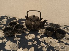Fabelhaftes Thé Vaisselle Set Théière Et 6 Coquilles pour 6 Personnes Neuf Grès