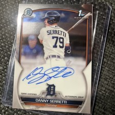 2023 BOWMAN CHROME DANNY SERRETTI RC AUTO AUTOGRAPH TIGERS