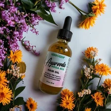 Hair Growth Oil, Ayurvedic, Amla, Bhringraj, Fenugreek, Hibiscus, Black Seed