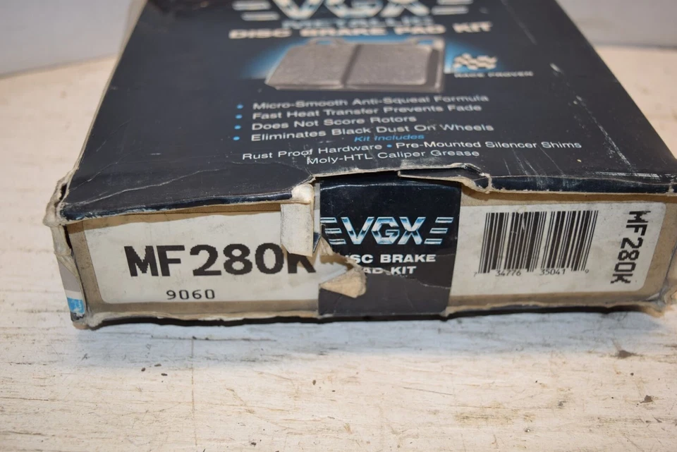 Juego de pastillas de freno de disco metálico NOS VGX MF280K Foto 4 de 4