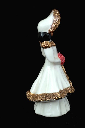Vtg 1950s Winter White Bride and Groom Molded Hand Decorated Christmas Holidays - Picture 2 of 6