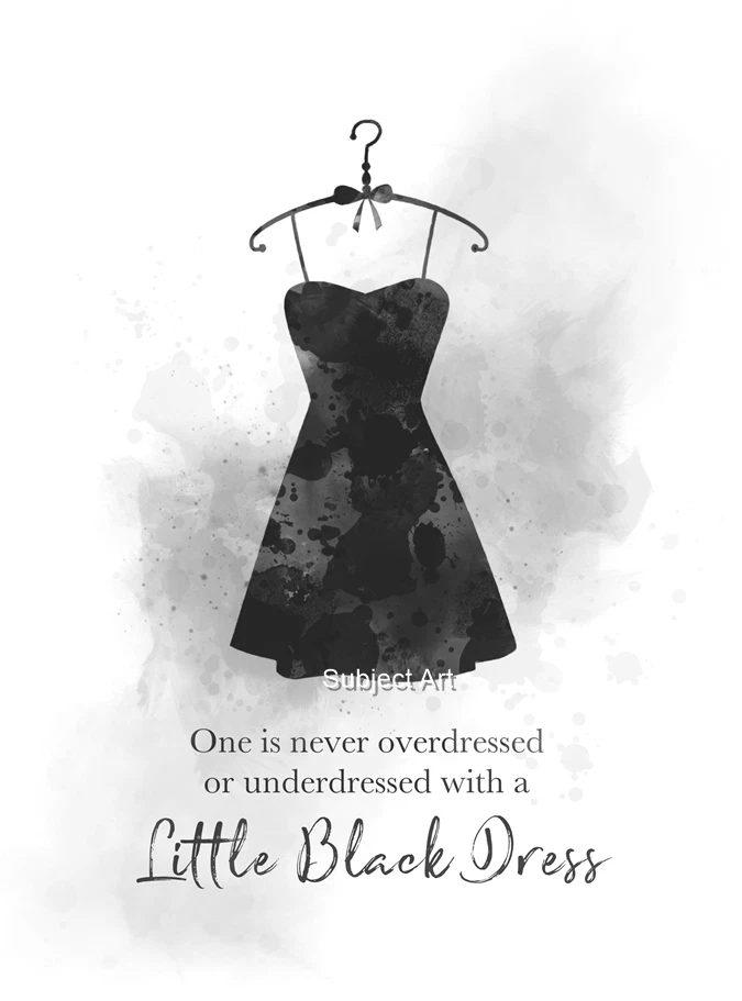 ART PRINT Little Black Dress Quote Fashion Art Gift Gift eBay
