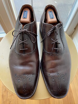 Allen Edmonds Men's Benton Brown Leather Cap Toe Oxford Dress