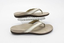 Vionic Womens Sandals Tide II Size 7 Ivory Toe Thong Flip Shoes Pre Owned qp