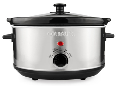 Courant 3.5 Qt. Slow Cooker, multiple settings, Ceramic bowl, stainless-open box