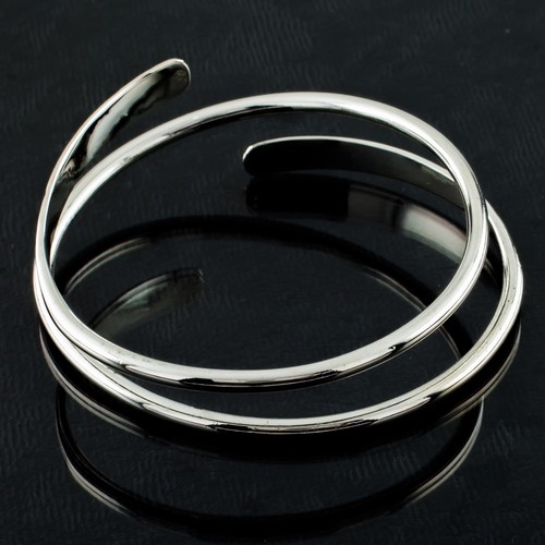 Sterling Silver .925 Wrap Spiral Bracelet Beautiful Gift for Her! - Picture 2 of 5
