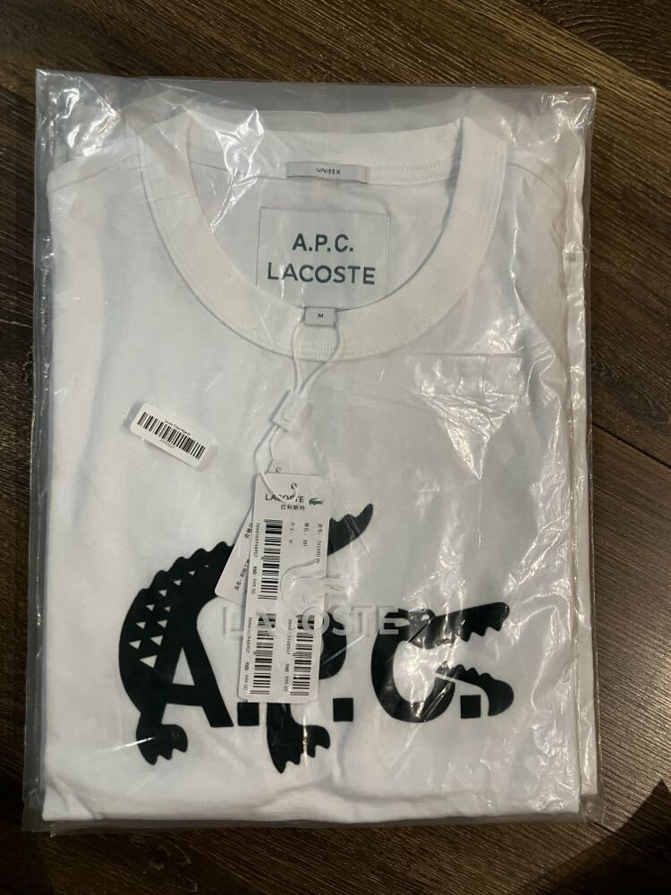 A.P.C. LACOSTE コラボ Tシャツ グレー Ｍサイズ LACOSTE A.P.C. x Lacoste Large Logo T-Shirt | eBay