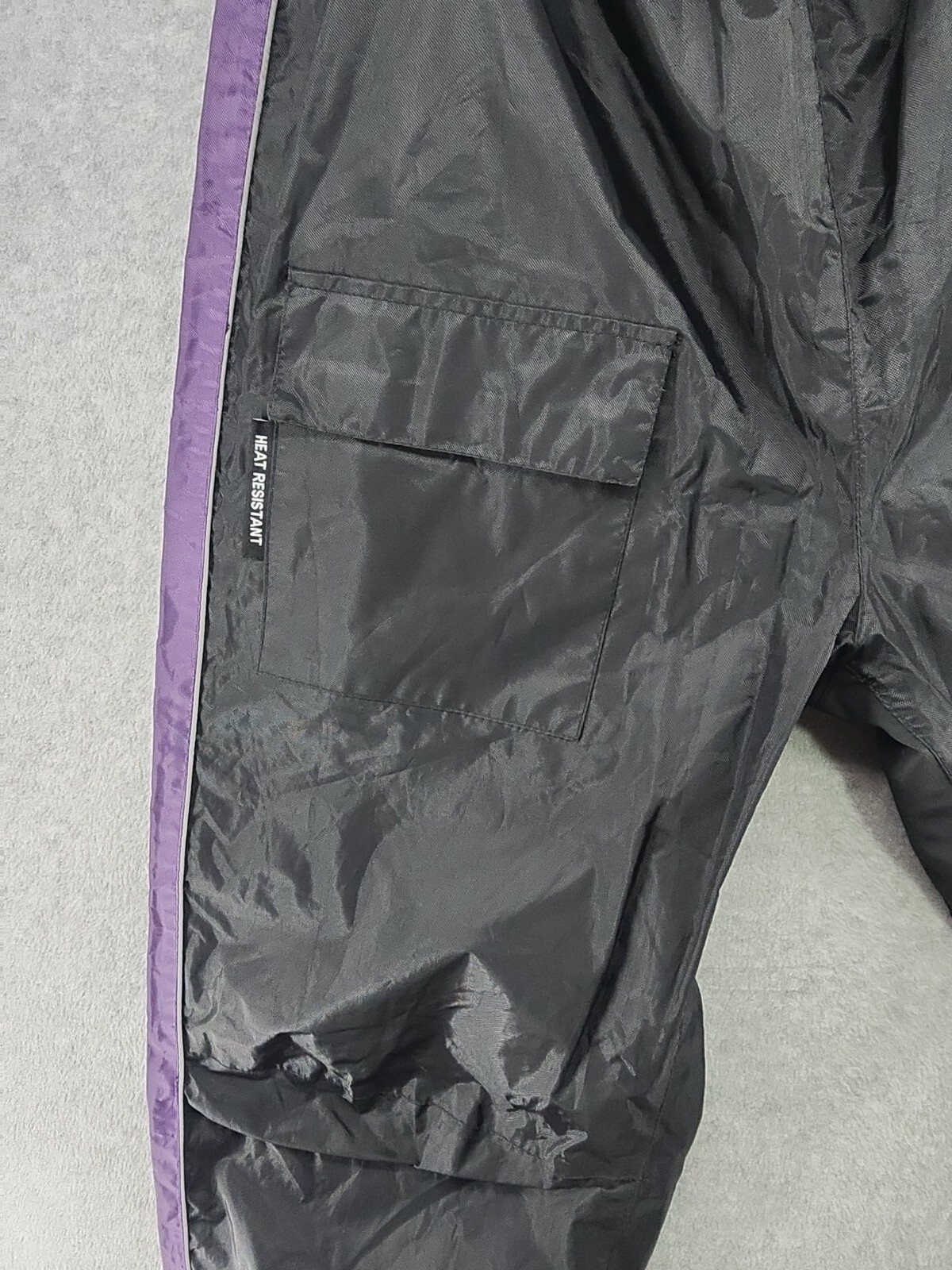 Xelement Men's XL Motorcycle Nylon Pants Black Purple Protective Riding Gear eBay