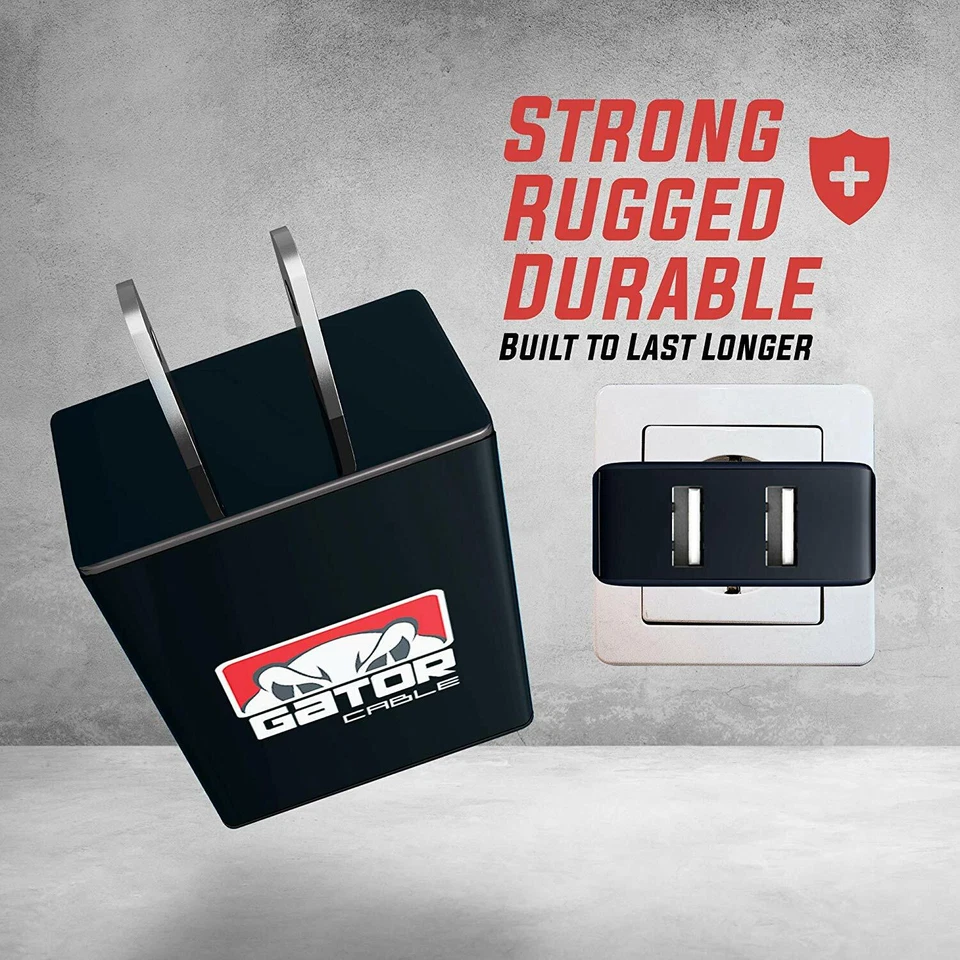 Home Wall Charger Plug Power Adapter 2 USB Port 10W Phone Fast Charge US Outlet - Image 2 of 4