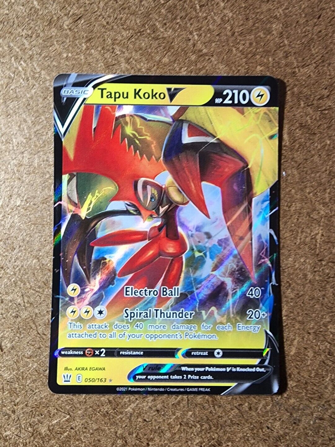 Tapu Koko V Full Art - 147/163 - Battle Styles – Card Cavern Trading Cards,  LLC