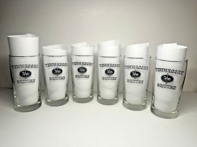 Libbey Jack Daniels Tennessee Squire Whiskey Highball Glasses Set 6 Original Box