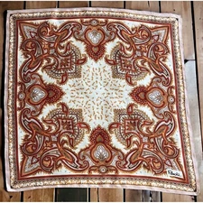 Vintage Paoli Scarf Square Kaliedescope Fractal Colorful 26"