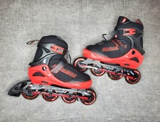 Papaison Inline Skates Full Light Up Wheels Red Adjustable Size L Men's 5-7.5