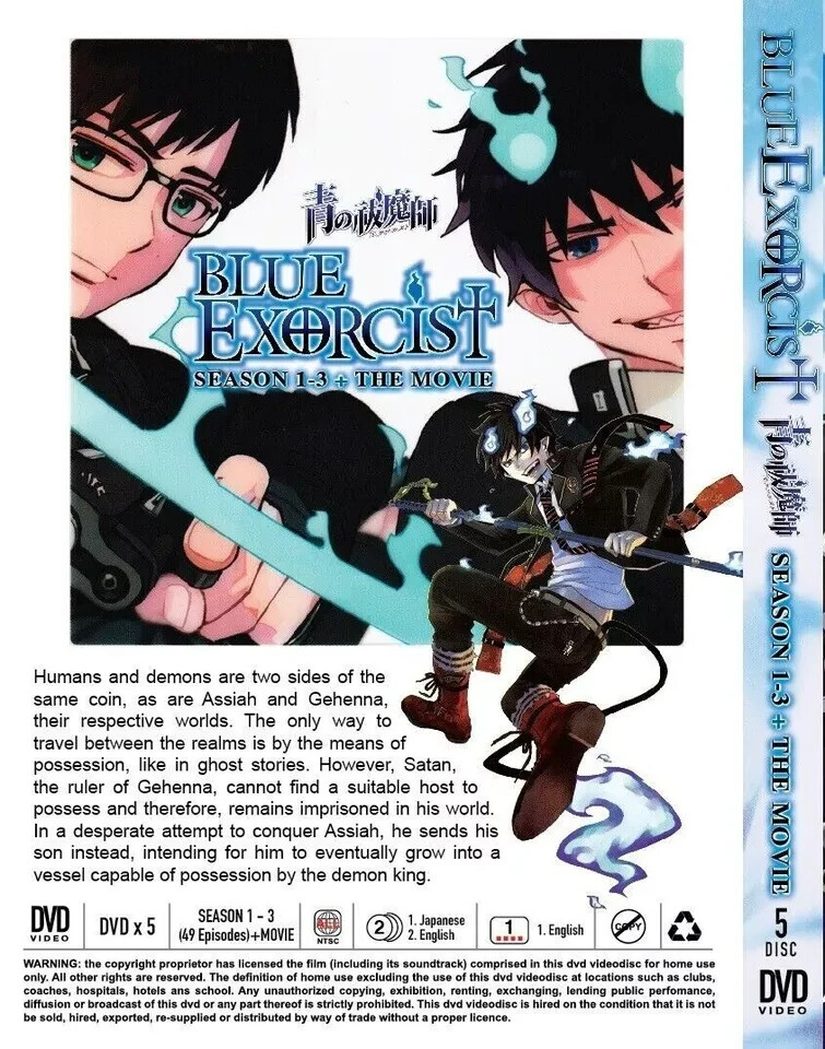 その他 Blue Exorcist DVD Complete First Season Blue Exorcist (Season 1-3: VOL.1 - 49End + Movie) ~ English