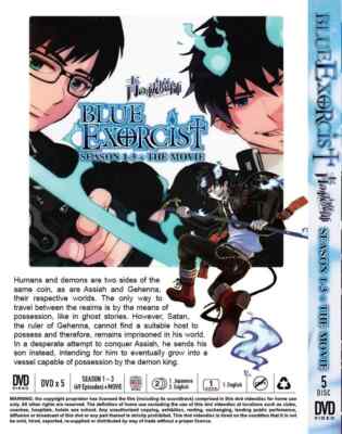 Blue Exorcist Season 1-3 + The Movie Anime DVD [English Dub