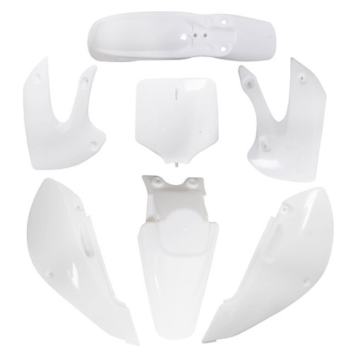 Kit de carenado de guardabarros de plástico blanco para Kawasaki KX 65 KLX 110 DRZ110 Suzuki RM65 - Imagen 3 de 15