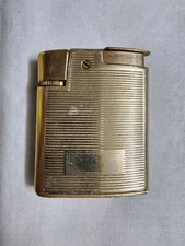 Vintage Ronson Art Deco Gold Tone Varaflame Whirlwind Lighter. RARE