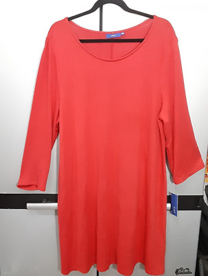 Apt 9 Red Sweater Dress - Removable Cowl Neck Scarf Long Sleeve Women s Size XXL
